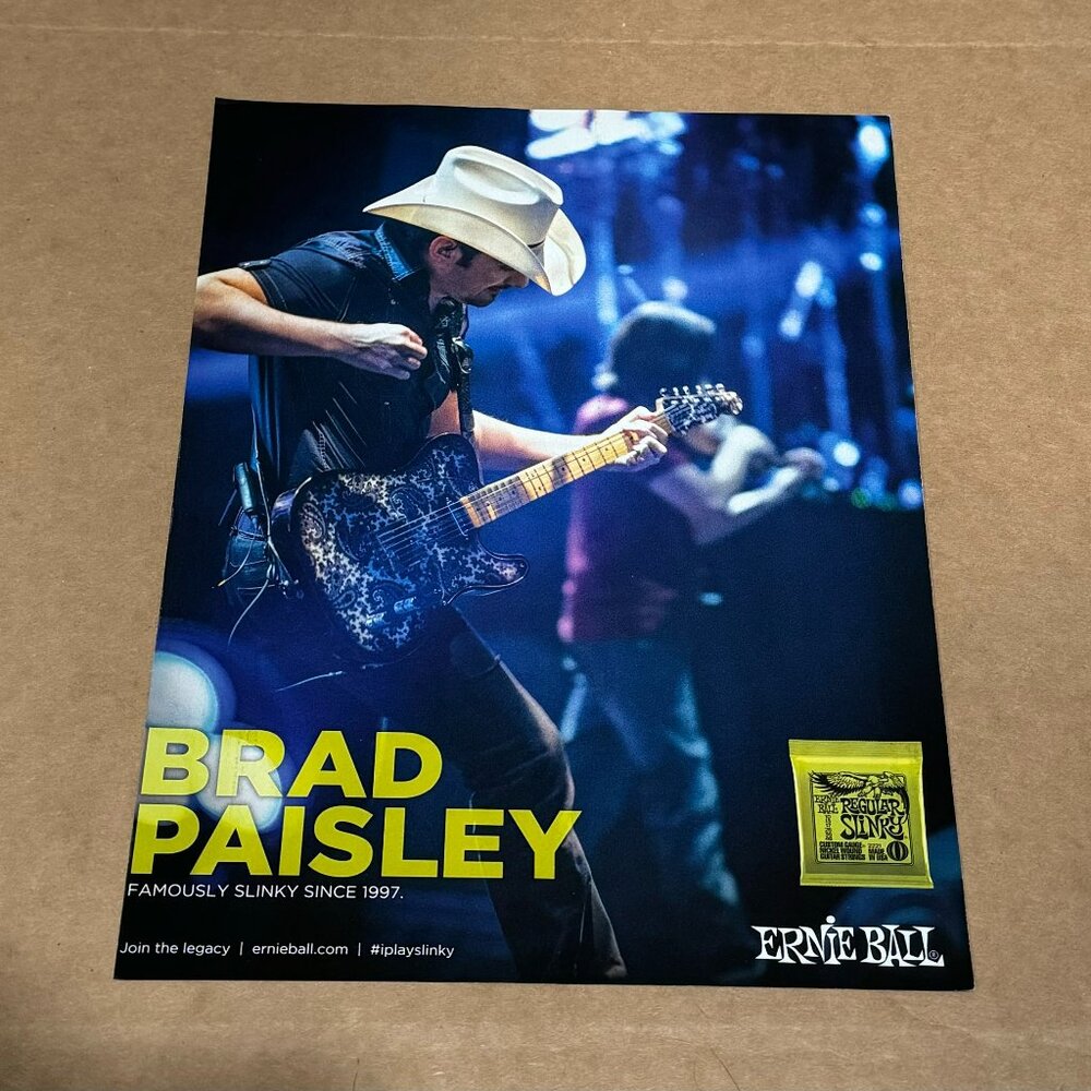 Brad Paisley - Ernie Ball - 2015 Print Advertisement